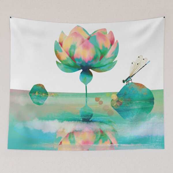 Item preview, Emerald Green Lotus Flower Watergarden designed and sold by Karin Taylor.