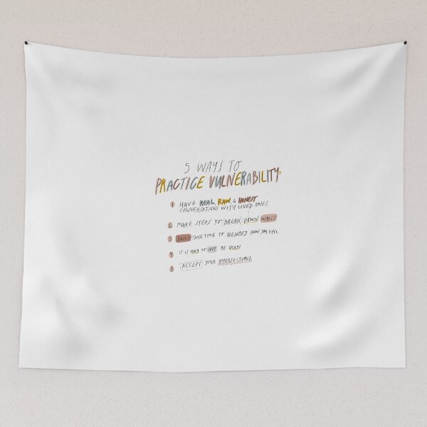 Item preview, 5 ways to practice vulnerability -  lists - self care designed and sold by seaniemendoza.