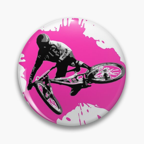 Item preview, Mountain biker downhill jump MTB pink designed and sold by Denis Rösler.