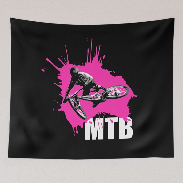 Item preview, Mountain biker downhill jump MTB pink designed and sold by Denis Rösler.
