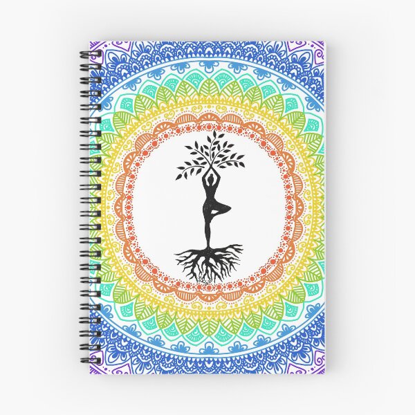 Item preview, Yoga tree pose with zen doodle designed and sold by StarlightTales.