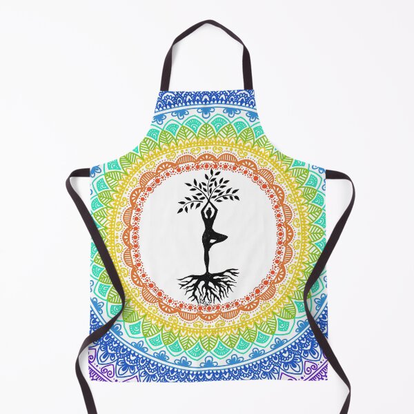 Item preview, Yoga tree pose with zen doodle designed and sold by StarlightTales.