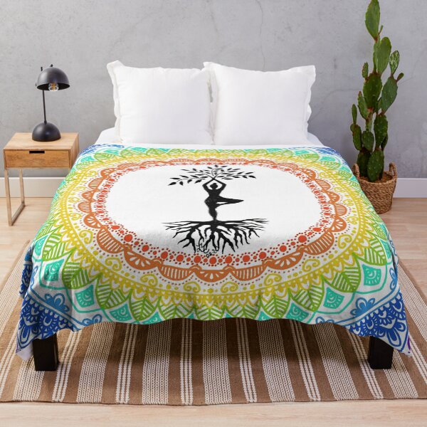 Item preview, Yoga tree pose with zen doodle designed and sold by StarlightTales.