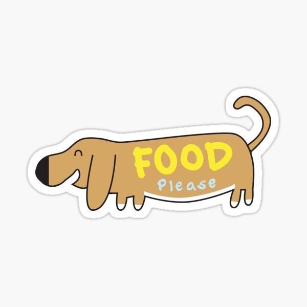 Basset Hound Dog Smiling for Food Sticker