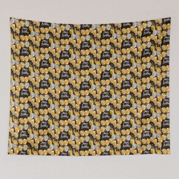 Item preview, Happy Birthday Black Gold designed and sold by Radhika Rathore.