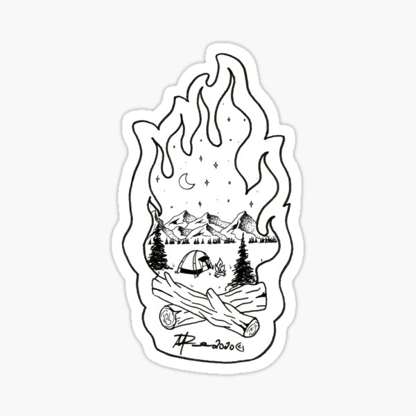 Flame Sticker