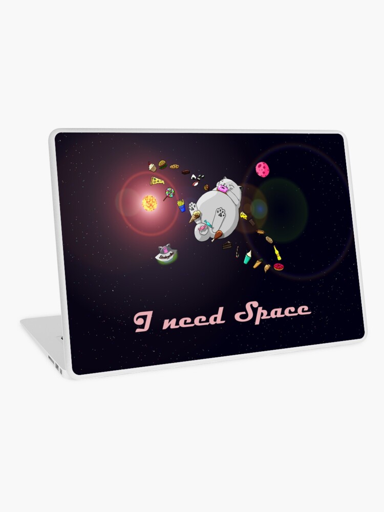Thumbnail 1 von 2, Laptop Folie, Caturn - I need Space designt und verkauft von Boxcats.