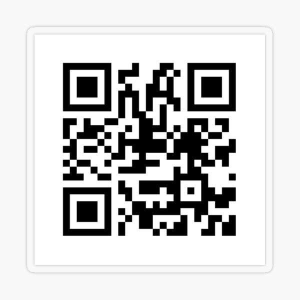 "QR code linking to pornhub" Sticker by vlonevoii Redbubble