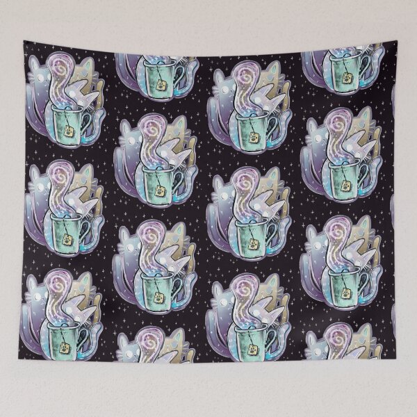 Item preview, Tea and Cats designed and sold by TheDoodlingYogi.