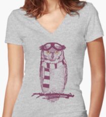 The aviator Women's Fitted V-Neck T-Shirt