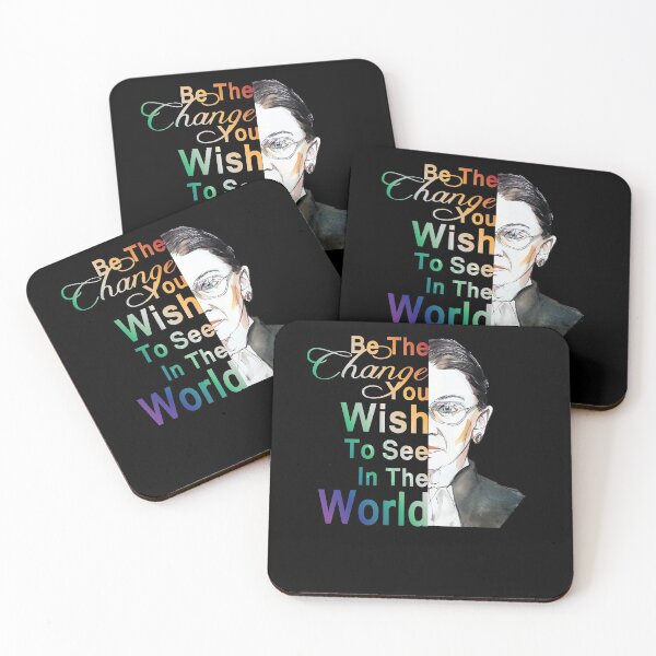 Item preview, Ruth Bader Ginsburg RBG Be The Change In The World designed and sold by Brigitte98.