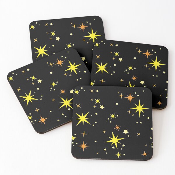 Item preview, Tiny Star Bursts in Black designed and sold by Lauren Heuer.