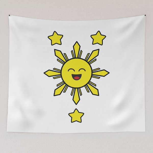 Item preview, Kawaii Filipino Flag Sun and Stars Excited Face designed and sold by akofilipino.