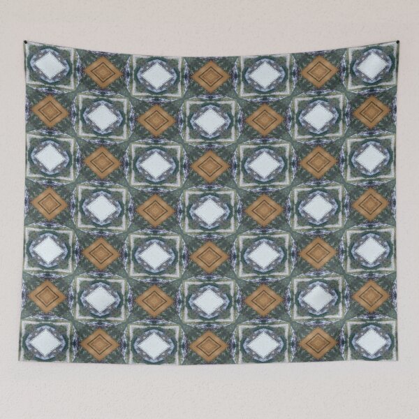 Item preview, Brown White Gray Diamond Geometry Checkered Sqaures designed and sold by Bliss Find And Design.