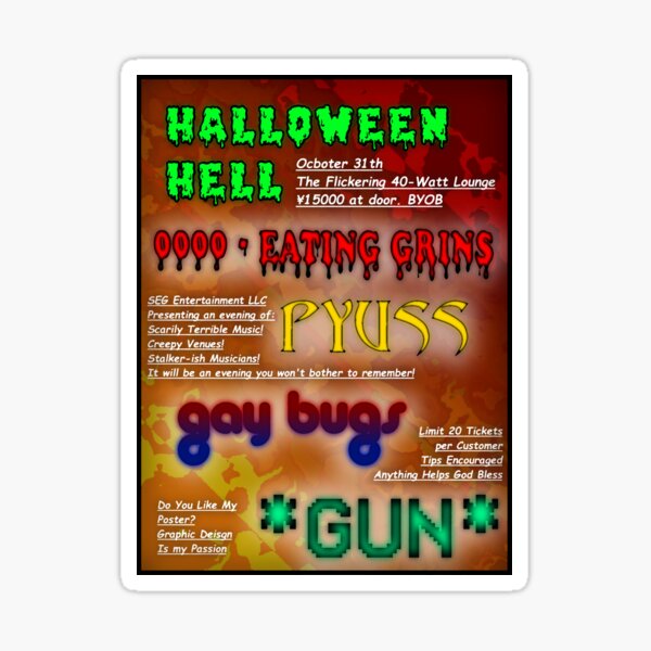 Halloween Poster Playbill Sticker