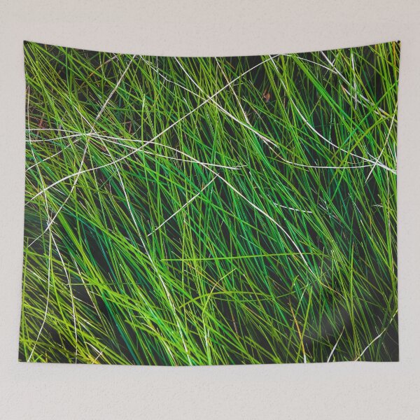 Item preview, closeup green grass field texture abstract background designed and sold by Mrvell.