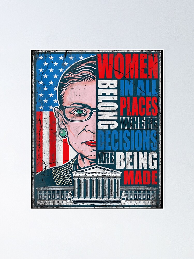 Rbg Women Belong Book Page Prints Poster Wall Art Vertical