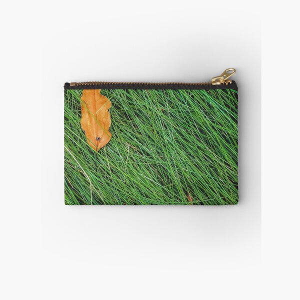 Item preview, green grass field background with dry brown leaves designed and sold by Mrvell.