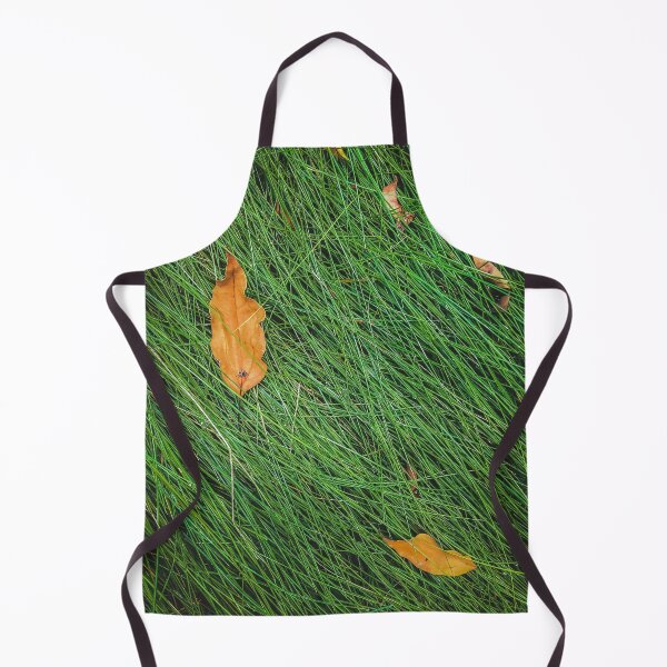 Item preview, green grass field background with dry brown leaves designed and sold by Mrvell.