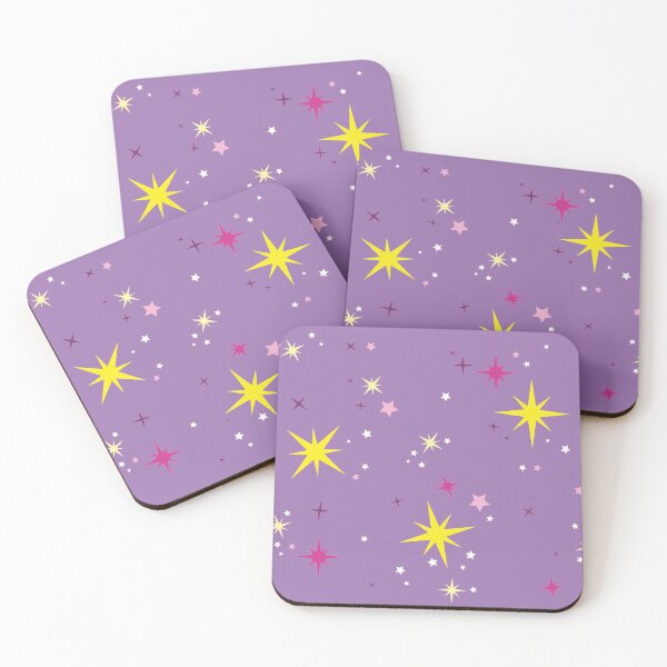 Item preview, Pink & Yellow Tiny Star Bursts on Purple designed and sold by Lauren Heuer.