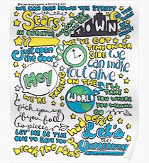 "Unpredictable" Lyric Drawing Poster