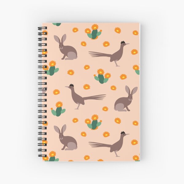 Desert Rabbits and Roadrunners Spiral Notebook