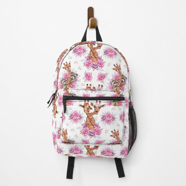 Item preview, Giraffe and Raccoon Watercolor Flower Design designed and sold by DigitalPie.