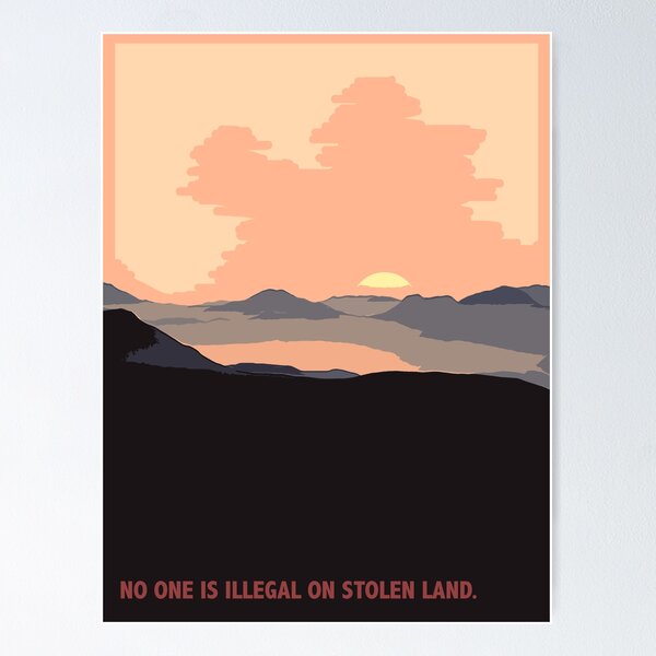 On Stolen Land - Red Poster