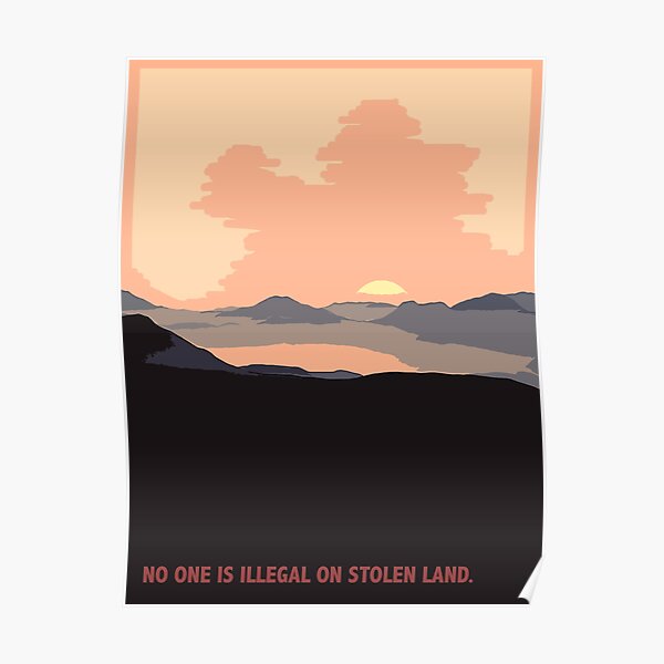 On Stolen Land - Red Poster