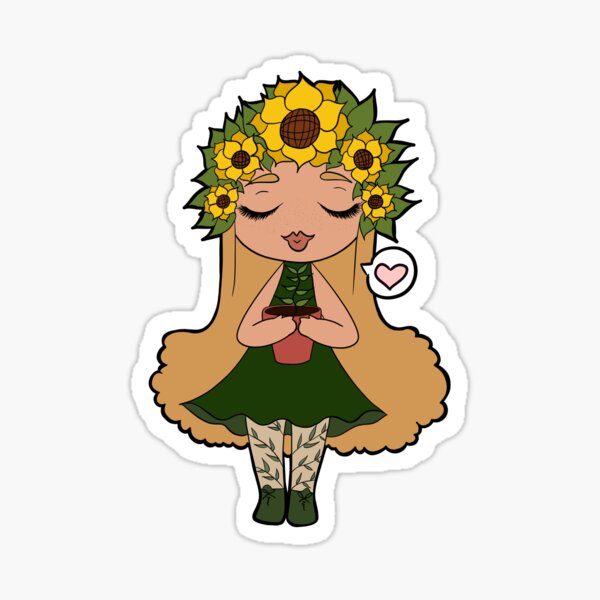 Sunflower Baby Sticker