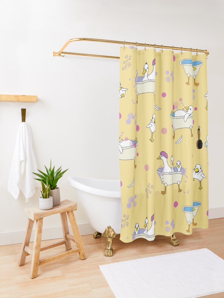 Alternate view of Rub a Dub Ducks in a Tub Shower Curtain