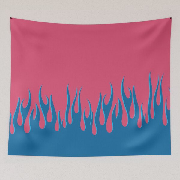 Item preview, Blue Flames on Pink designed and sold by beezymurphy.
