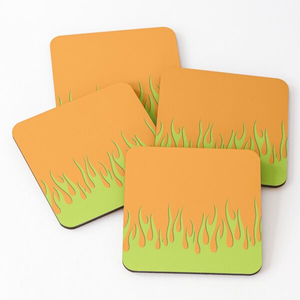 Item preview, Green Flames on Orange designed and sold by beezymurphy.