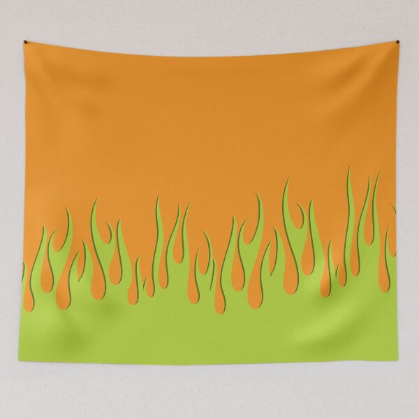 Item preview, Green Flames on Orange designed and sold by beezymurphy.