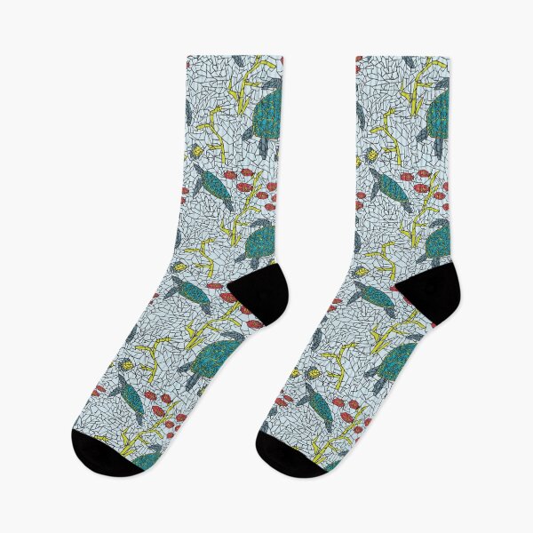 Item preview, Mosaic Sea Turtles and Tropical Fish Pattern designed and sold by whyitsme.