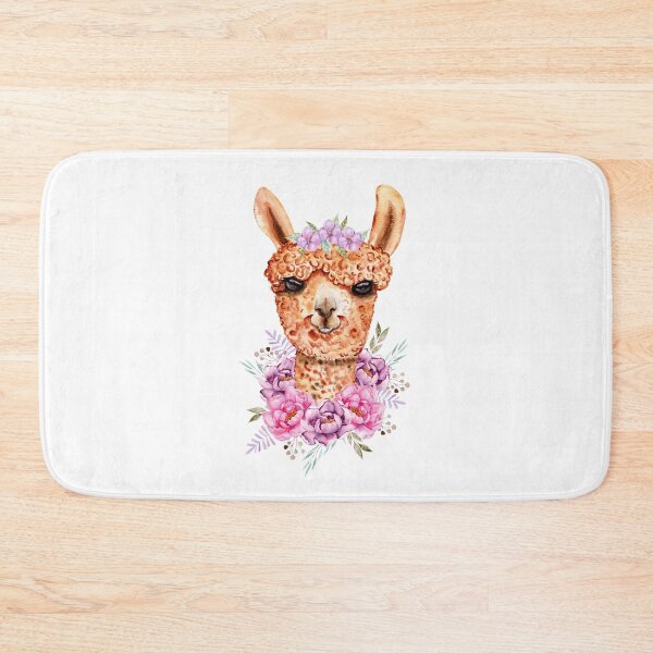 Item preview, Llama Watercolor Flower Design designed and sold by DigitalPie.