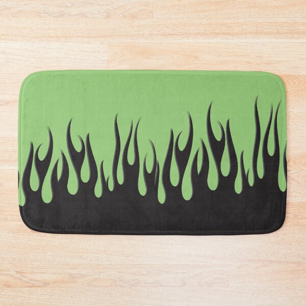 Item preview, Black Flames on Pastel Green designed and sold by beezymurphy.