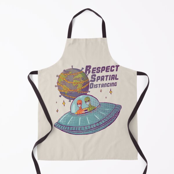 Item preview, Respect Spatial Distancing - Aliens - Tee Global Crisis Social Distance Reusable Facemask Earth Virus Covid19 Healthcare Workers Survived UFO Day Storm Area 51 for real Self Isolating designed and sold by Any Color Designs.