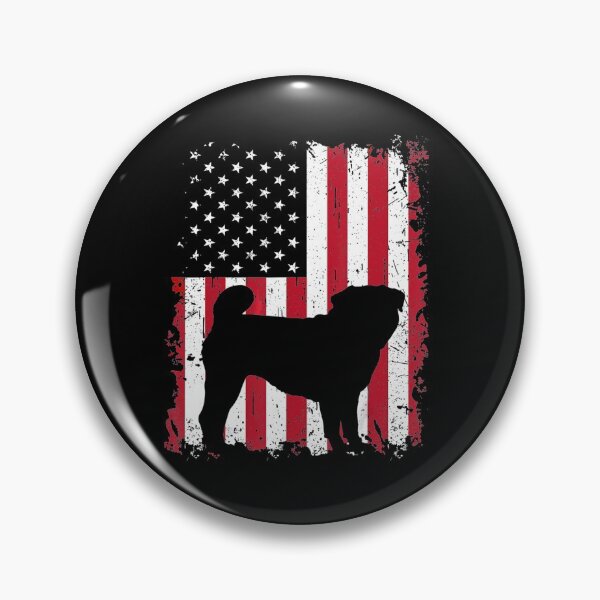 Item preview, Pug 4th Of July Patriotic American USA Flag Pug Dog Pet Lover designed and sold by ManishDayal.