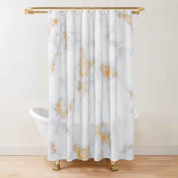 Cut from Marble Shower Curtain