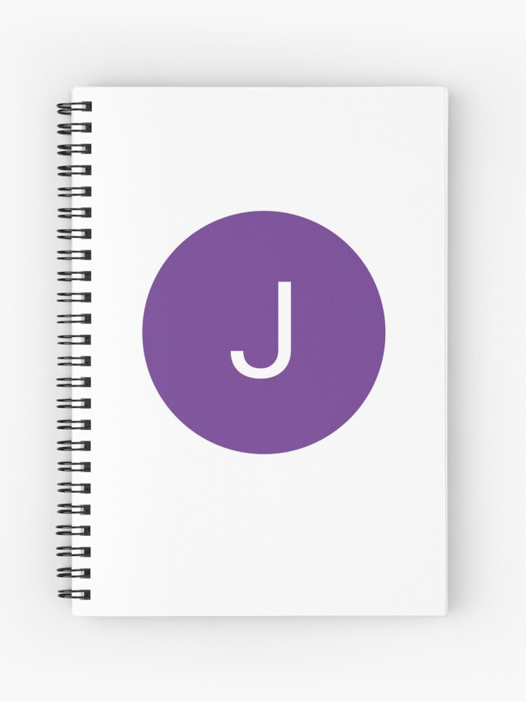 Letter J Google Default Profile Picture Funny Tiktok Trend Spiral Notebook By Imty Redbubble