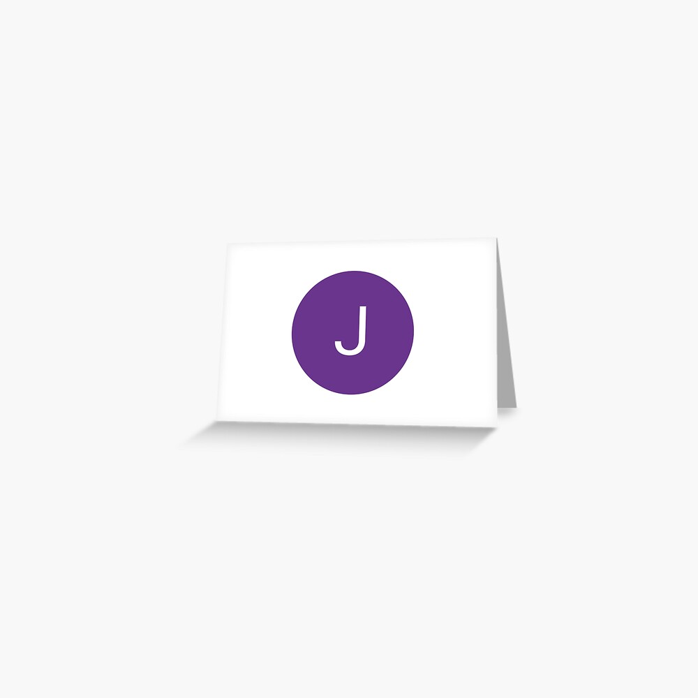 Letter J Google Default Profile Picture Funny Tiktok Trend Greeting Card By Imty Redbubble