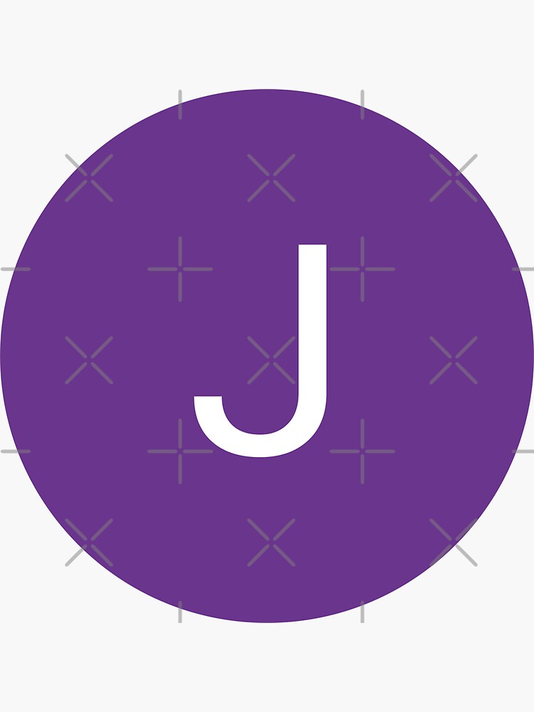 "Letter J Google Default Profile Picture Funny TikTok Trend" Sticker