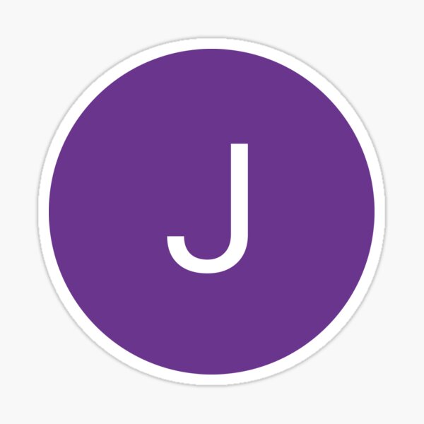 Letter J Google Default Profile Picture Funny Tiktok Trend Sticker By Imty Redbubble