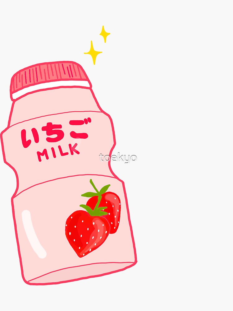 Strawberry Milk Sticker for Sale by BeeReckless