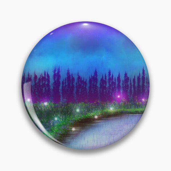 Item preview, Magical Field of Flowers with a Lake designed and sold by SereneAmity.