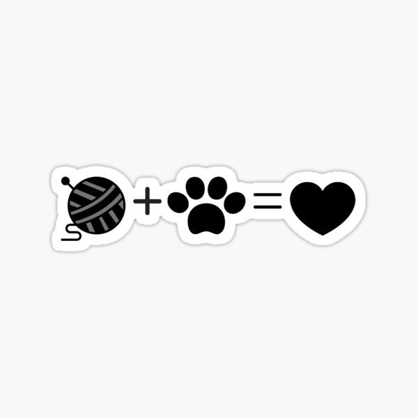 "Yarn + Dog = Love" Sticker for Sale by Sweetybiscuit Redbubble