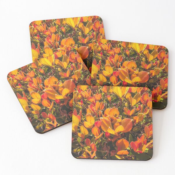 Item preview, closeup orange leaves plant texture background designed and sold by Mrvell.