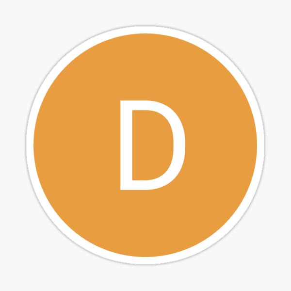 Letter D Google Default Profile Picture Funny Tiktok Trend Sticker By Imty Redbubble