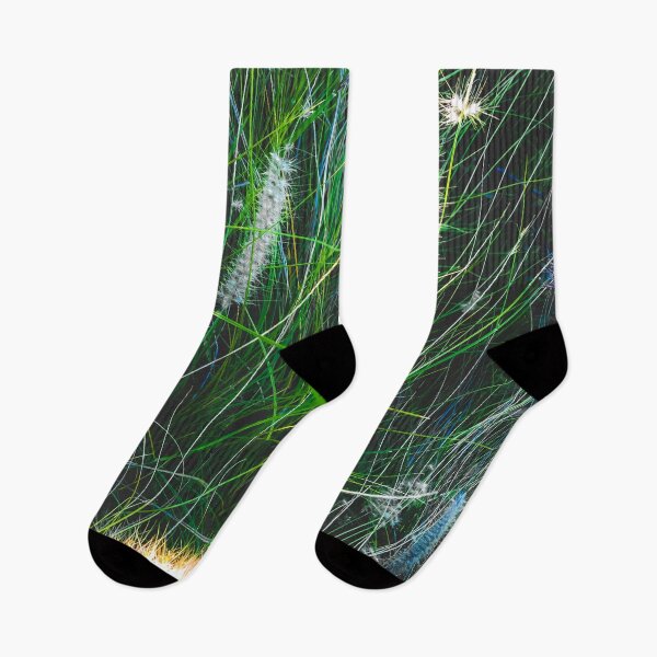 Item preview, green grass field with grass flowers background designed and sold by Mrvell.